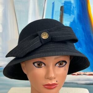 Goorin Bros. Wool Felt Cloche Hat Black Size med